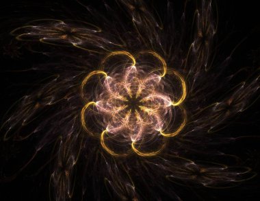 Soyut fraktal renk ve arka plan geçiş daire oval. Hareket illüstrasyon.