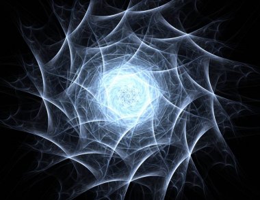 Soyut fraktal arka plan - bilgisayar tarafından oluşturulan görüntü. Dijital sanat. Daireleri merkeze doğru yakınsak. 