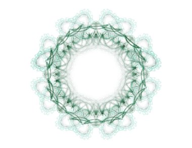 Soyut fraktal arka plan - bilgisayar tarafından oluşturulan görüntü. Dijital sanat. Daireleri merkeze doğru yakınsak. 