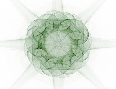 Soyut fraktal arka plan - bilgisayar tarafından oluşturulan görüntü. Dijital sanat. Daireleri merkeze doğru yakınsak. 