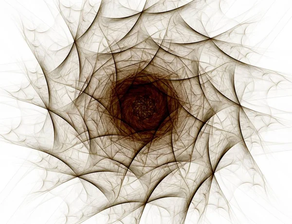Fond fractal abstrait - image générée par ordinateur. L'art numérique. Convergeant vers le centre des cercles . — Photo