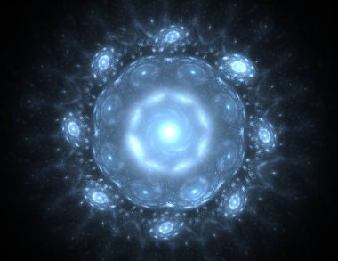 Soyut bir bilgisayar modern fraktal tasarım koyu arka plan üzerinde oluşturulan. Fraktal renk doku soyut. Dijital sanat.