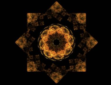 Dantelli renkli saat desen. Dijital fractal sanat tasarım. Kutsal semboller işaretler geometrisi soyut tasarım. 