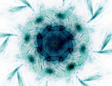 Bilim, teknoloji ve tasarım konularında fraktal radyal desen