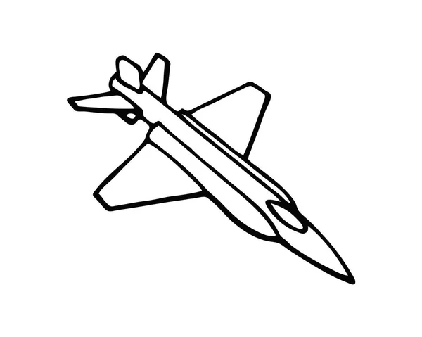 Vektor-Symbole für die Luftfahrt. Flugzeug schwarze Silhouetten am Himmel. Illustration von Flugzeugflug, Luftfahrt und Flugzeugen — Stockvektor