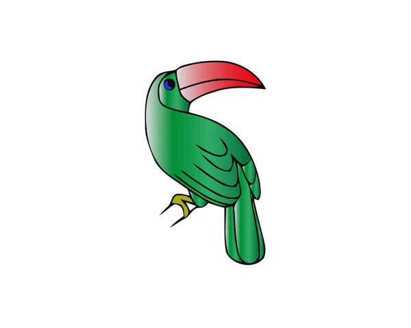 Papuga Ara postać z kreskówki. Na białym tle płaskie wektor ładny papuga Ara. Fauna Ameryki Południowej. Ikona kolorowe papugi. — Wektor stockowy