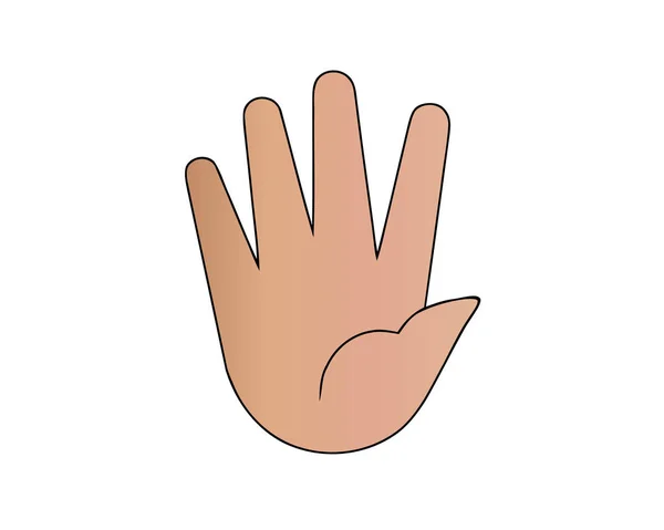 Les doigts croisés symbole. geste bonne chance, fortune, mensonge, tromperie. Illustration vectorielle de bande dessinée isolée sur fond blanc — Image vectorielle