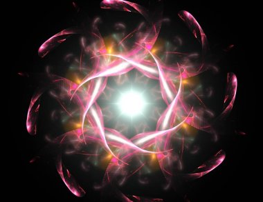 Soyut bir bilgisayar modern fraktal tasarım beyaz arka plan üzerinde oluşturulan. Fraktal renk doku soyut. Dijital sanat. 