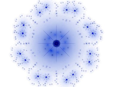 Bilim, teknoloji ve tasarım konularında fraktal radyal desen