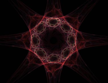 Bilim, teknoloji ve tasarım konularında fraktal radyal desen