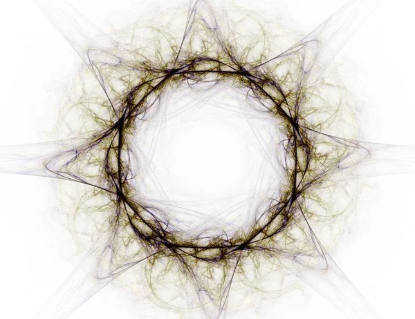 Spirale géométrique qui tombe en panne. Texture fractale colorée abstraite . — Photo