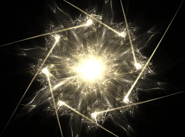 Σωματίδια από αφηρημένη fractal μορφές σχετικά με το θέμα της πυρηνικής φυσικής επιστήμης και της γραφιστικής. Ιερή γεωμετρία. — Φωτογραφία Αρχείου