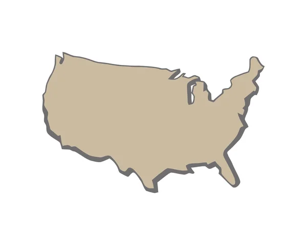 Vetor de mapa estatal. Cinza branco semelhante EUA mapa isolado no fundo branco. Estados Unidos da América país. Modelo de vetor para site, design, capa, infográficos . —  Vetores de Stock