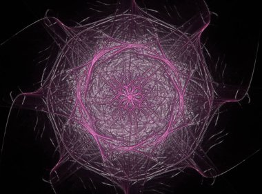 Dantelli renkli saat desen. Dijital fractal sanat tasarım. ABS