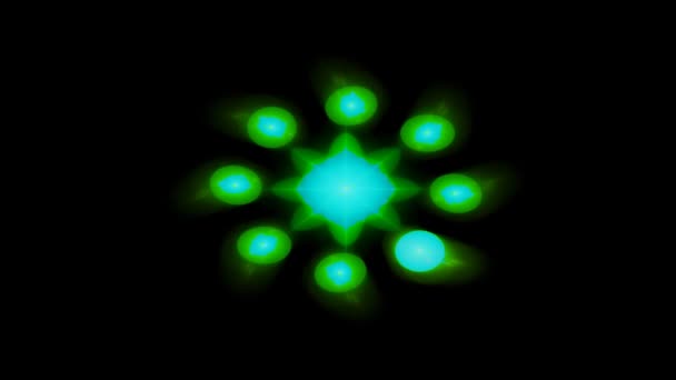 球原子科学技術 エネルギー ボール球ボール 抽象的なアニメーション モーション グラフィックのまわりの粒子の爆発 — ストック動画
