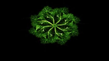 Siyah arkaplan üzerinde spiral ve çember soyut hareket tasarımı döngüsü