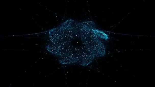 丸みを帯びたループ3D幾何学的なUi形状 — ストック動画