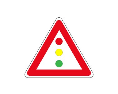 Road sign attention traffic light.Vector illustration for your business.