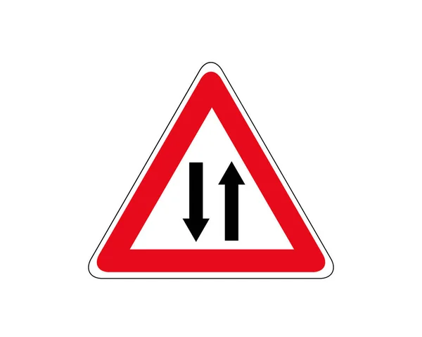 Векторні регуляторні ознаки Дати можливість наближати транспортні засоби ізольовані на білому тлі. Знак руху. Дорожні знаки . — стоковий вектор