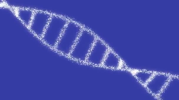 Dna元素和分子用于科学和医药设计 遗传学 化学或生物学概念设计中的人类Dna和分子符号 — 图库视频影像