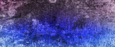 Soyut mavi arka plan yumuşak parlak altın merkezli açık renk ve koyu mavi benekli desenli kenar.