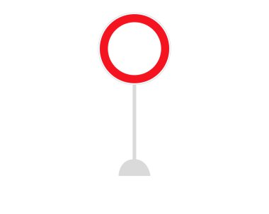 No entry road sign vector illustration. Not allowed sign isolated on white background. No entry of all vehicles in both directions.