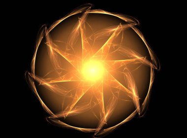 Bilgisayar fractal sanat yaratıcı tasarım, sanat ve eğlence için oluşturulan. Küre dönen arka plan.