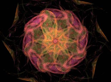 Konuyla ilgili soyut fraktal formlar grafik tasarım ve nükleer fizik bilim parçacıkların. Geometri kutsal fütüristik kuantum dijital hologram doku geliştirme dalga gerçeküstü tasarım.