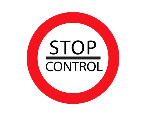 Stoppsignalkontrolle Der Zollkontrollpunkt Vektor Für Druck Oder Design — Stockvektor