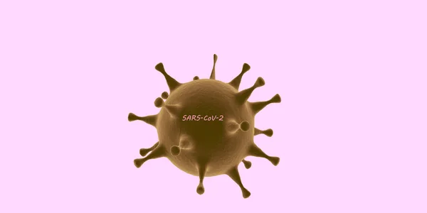 Rendering Coronavirus Bacteria Cell Icon 2019 Ncov Novel Coronavirus Sars — Stock Photo, Image