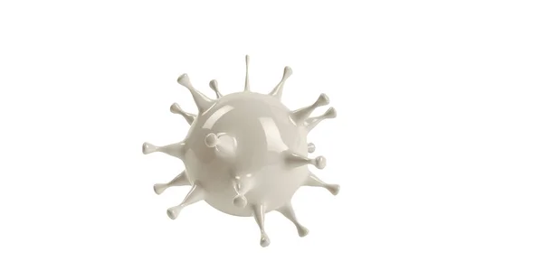 Rendering Porcelain Model Coronavirus Bacteria Cell 2019 Ncov Novel Coronavirus — Stock Photo, Image