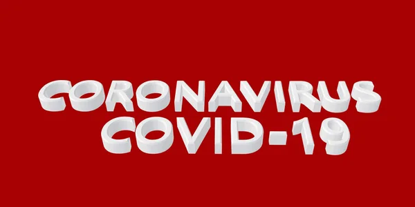 3D渲染文本Coronavirus 2019 Ncov Novel Coronavirus Sars Cov Bacteria 分析和测试 危险的Coronavirus — 图库照片