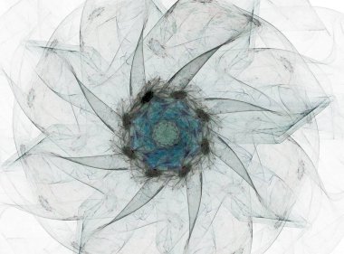 Renkli parlayan nöron fraktal. Yaratıcı grafik tasarım için parlak renkli fraktal alan dijital sanat