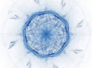 Bilim, teknoloji ve tasarım konularında fraktal radyal desen