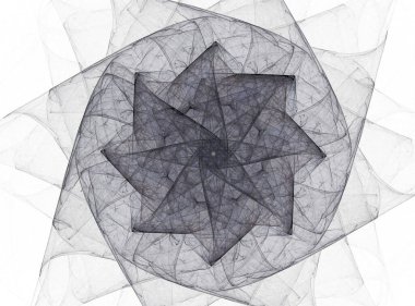 Soyut fraktal kırmızı arka plan ile kesişen daireler ve oval. disko ışıkları. Hareket illüstrasyon.