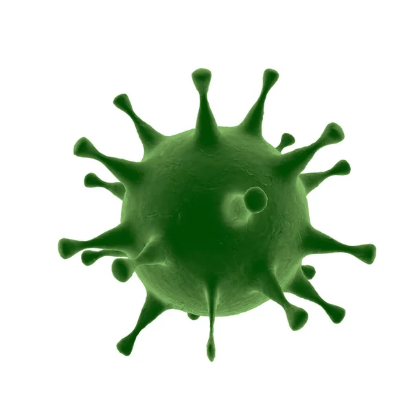 Vírus Isolado Fundo Branco Virologia Microbiologia Coronavirus Covid Concept Renderização — Fotografia de Stock