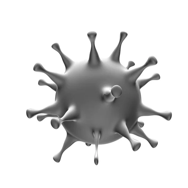 Rendering Metal Model Coronavirus Bacteria Cell 2019 Ncov Novel Coronavirus — Stock Photo, Image