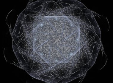 Soyut bir bilgisayar koyu arkaplanda modern fraktal tasarım üretti. Soyut fraktal renk dokusu. Dijital sanat. Soyut Form ve Renkler. Tasarımınız için soyut fraktal element deseni. Dinamik şekilli yumuşak renk üçgeni spirali