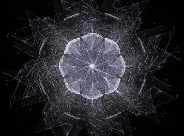 Soyut bir bilgisayar koyu arkaplanda modern fraktal tasarım üretti. Soyut fraktal renk dokusu. Dijital sanat. Soyut Form ve Renkler. Tasarımınız için soyut fraktal element deseni. Dinamik şekilli yumuşak renk üçgeni spirali