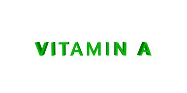 Beyaz arkaplandaki A vitamini 3D görüntüleme.