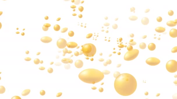 Abstraktní Pilulky Bakterie Mikroby Buňky Droga Vejce Bublina Hydroge Pozadí — Stock video