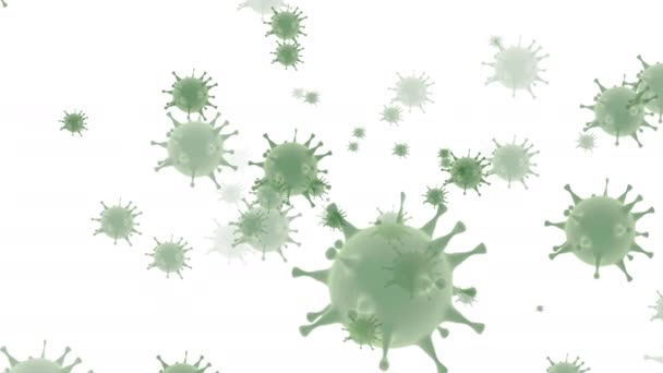 Modello Distribuzione Coronavirus Pericoloso Nel Corpo Sfondo Astratto Con Spazio — Video Stock