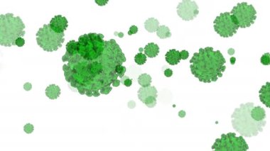 Coronavirus hastalığı COVID-19 enfeksiyon tıbbi video. Çin patojen solunum yolu gribi covid virüs hücreleri. Coronavirus hastalığının yeni resmi adı COVID-19, salgın riski geçmişi 