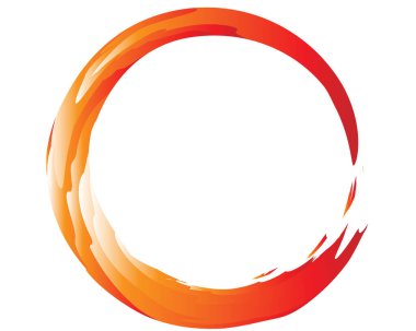 Suluboya daire doku. Beyaz arka plan üzerinde yuvarlak kontur mürekkep. Basit tarzı. Grunge daire lekeleri vektör çizim