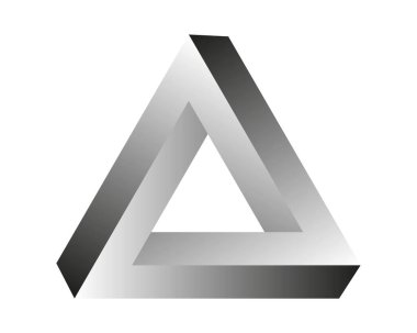 Soyut gri üç boyutlu spiral şekil. Vektör boyutlu nesne. Geometrik çokgen nesne.