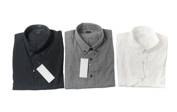 Biały, szary i czarny shirt z puste cena — Zdjęcie stockowe