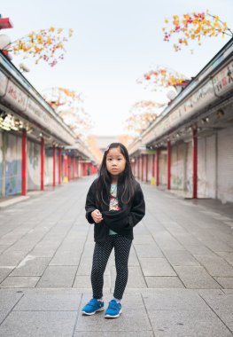 sevimli japaness kız Sensoji Tapınağı