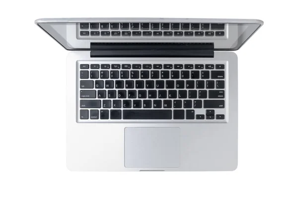 Moderne laptop geïsoleerd op witte achtergrond — Stockfoto