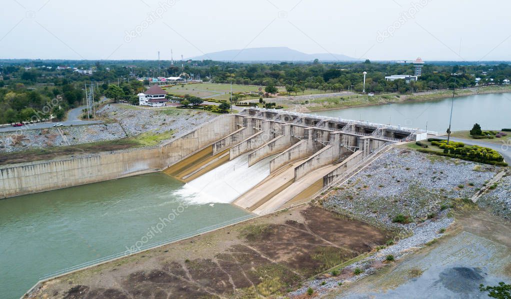 Dam gate of Pa Sak Cholasit Dam Project