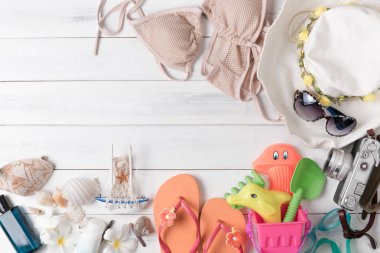 aksesuarlar hazırlamak ve öğeleri çocuk için seyahat